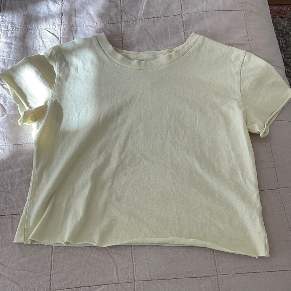 Frank & Eileen Cropped Yellow Tank